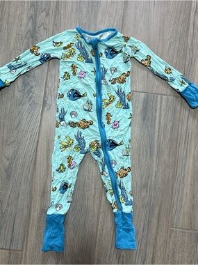 Little Sleepies Bamboo Finding Nemo Ocean-Print Footed One-Piece Pajama 6-12